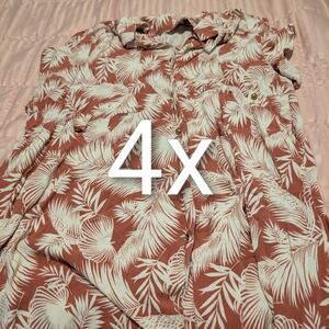 Torrid Red and White Tropical Print Dress